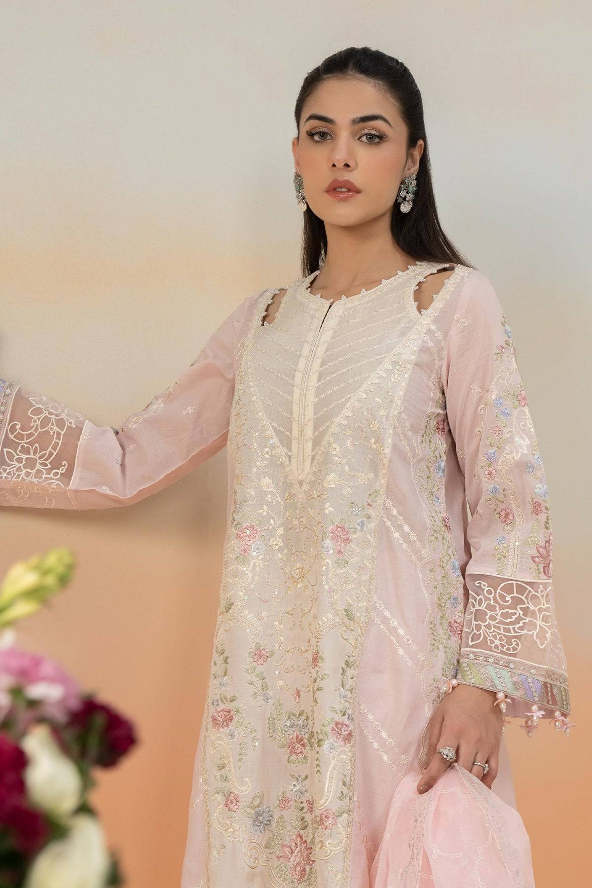 Maria B | Formal Wears | DW-EF25-69 Pink by Maria Faisal - Registered Vendor of : Maria B - type : Ladies Clothes - 100% original wedding dresses