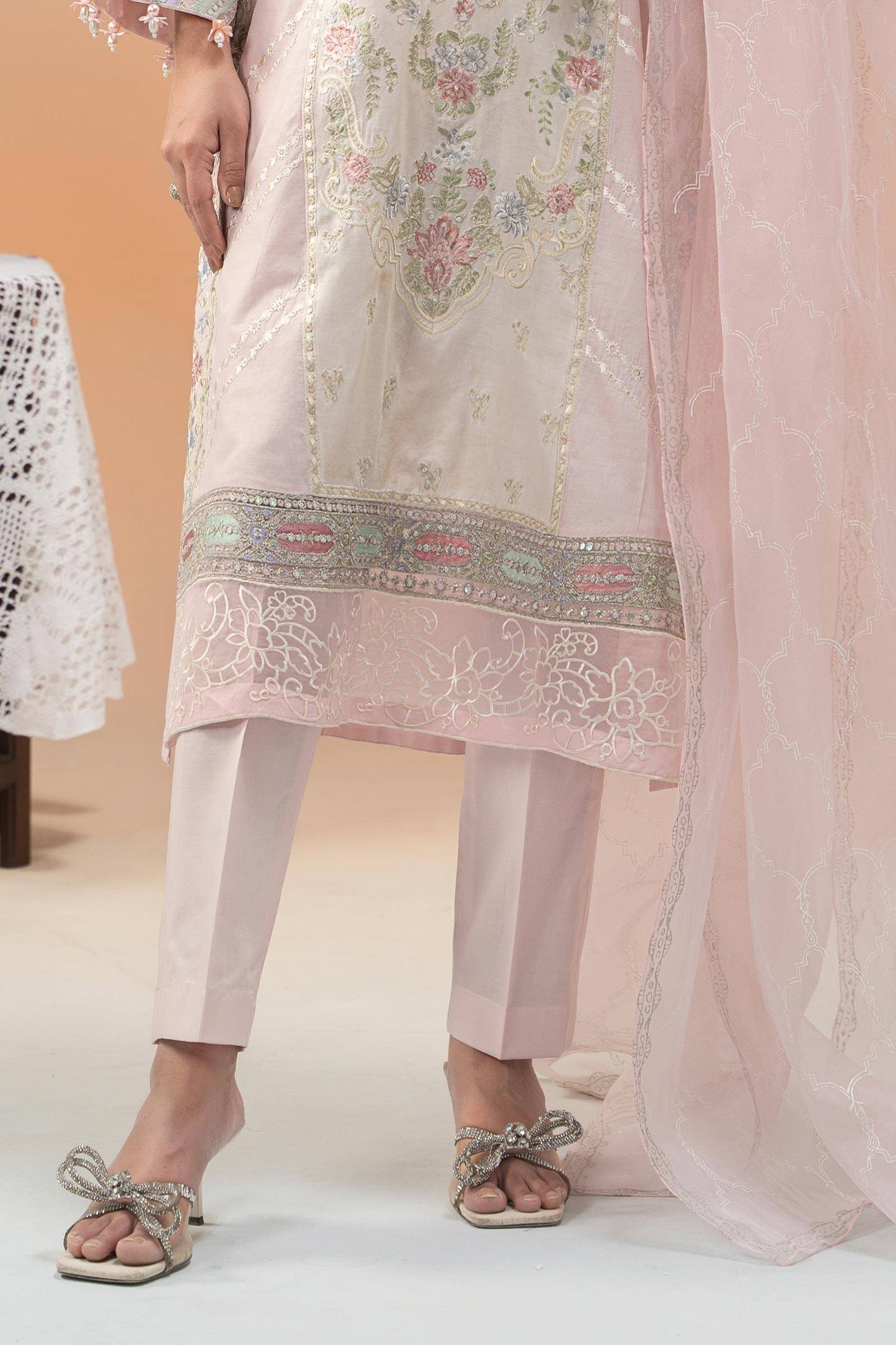 Maira B | Ready to Wear | DW-EF25-69 Pink by Maria Faisal - Registered Vendor of : Maria B - type : Wedding Dress - 100% original wedding dresses