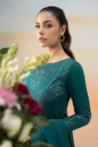 Maira B | Ready to Wear | DW-EF25-83 Teal by Maria Faisal - Registered Vendor of : Maria B - type : Wedding Dress - 100% original wedding dresses