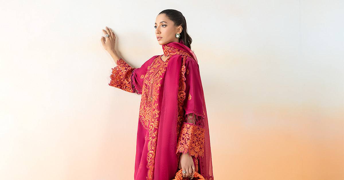 Maira B | Ready to Wear | DW-EF25-95 Pink by Maria Faisal - Registered Vendor of : Maria B - type : Wedding Dress - 100% original wedding dresses