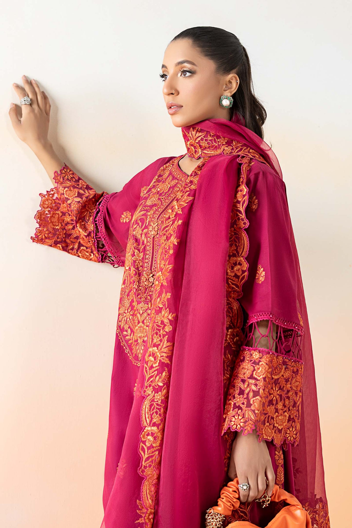 Maira B | Ready to Wear | DW-EF25-95 Pink by Maria Faisal - Registered Vendor of : Maria B - type : Wedding Dress - 100% original wedding dresses