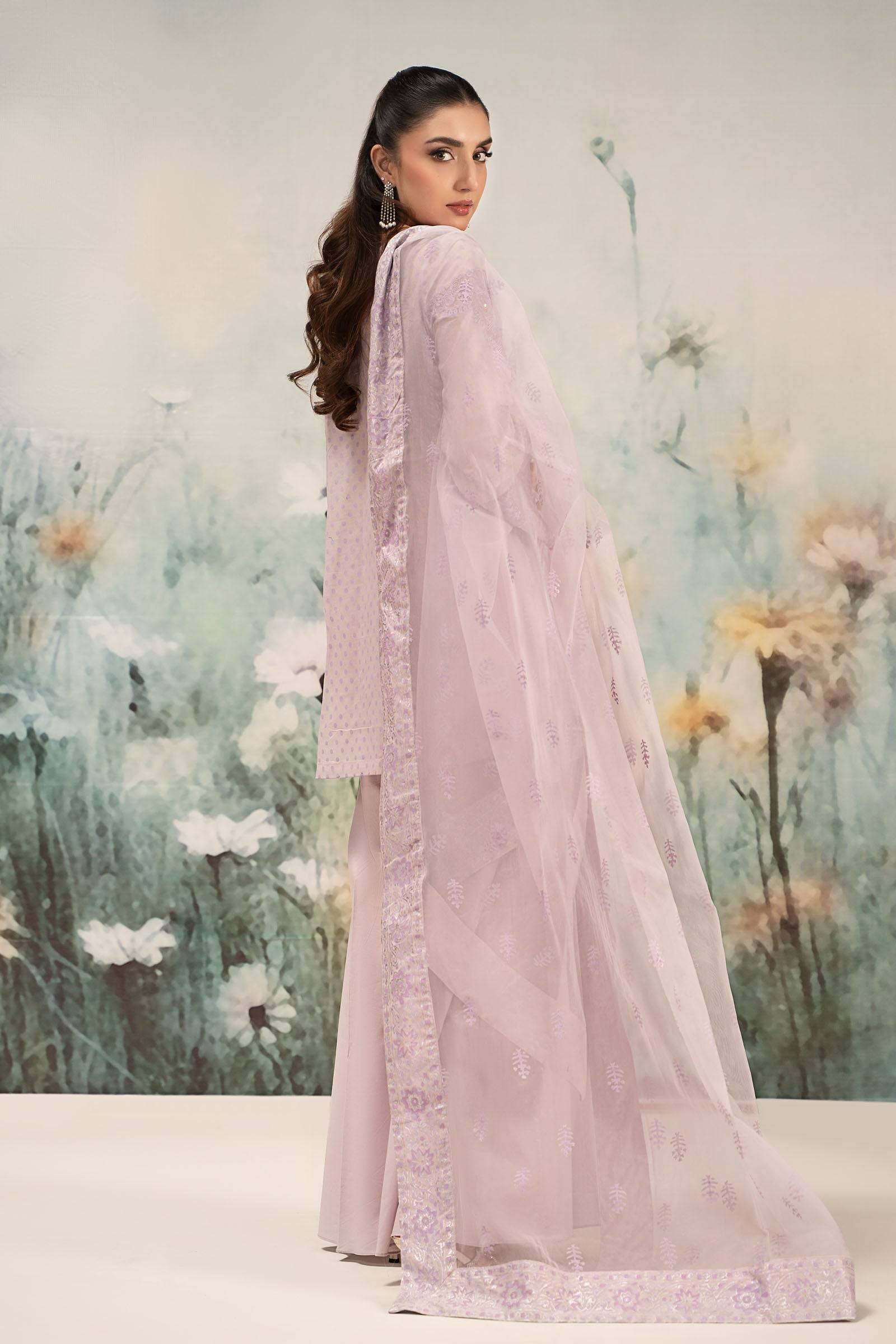 Maira B | Ready to Wear | DW-EF25-99 Lilac by Maria Faisal - Registered Vendor of : Maria B - type : Wedding Dress - 100% original wedding dresses