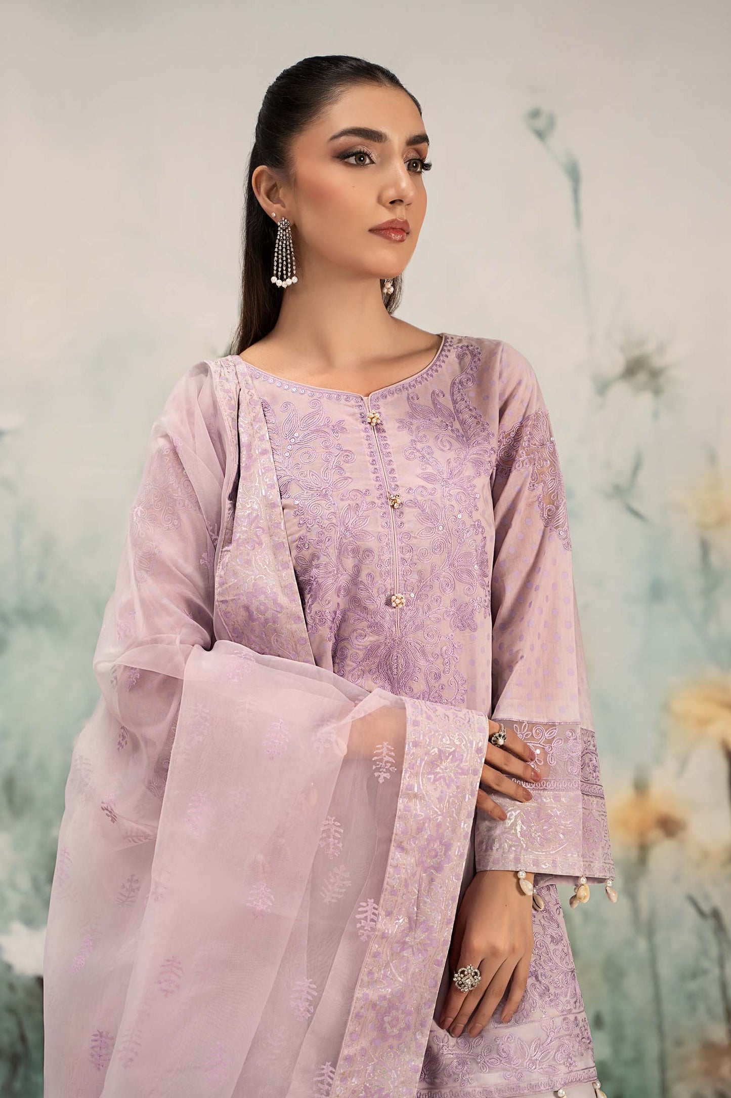 Maira B | Ready to Wear | DW-EF25-99 Lilac by Maria Faisal - Registered Vendor of : Maria B - type : Wedding Dress - 100% original wedding dresses