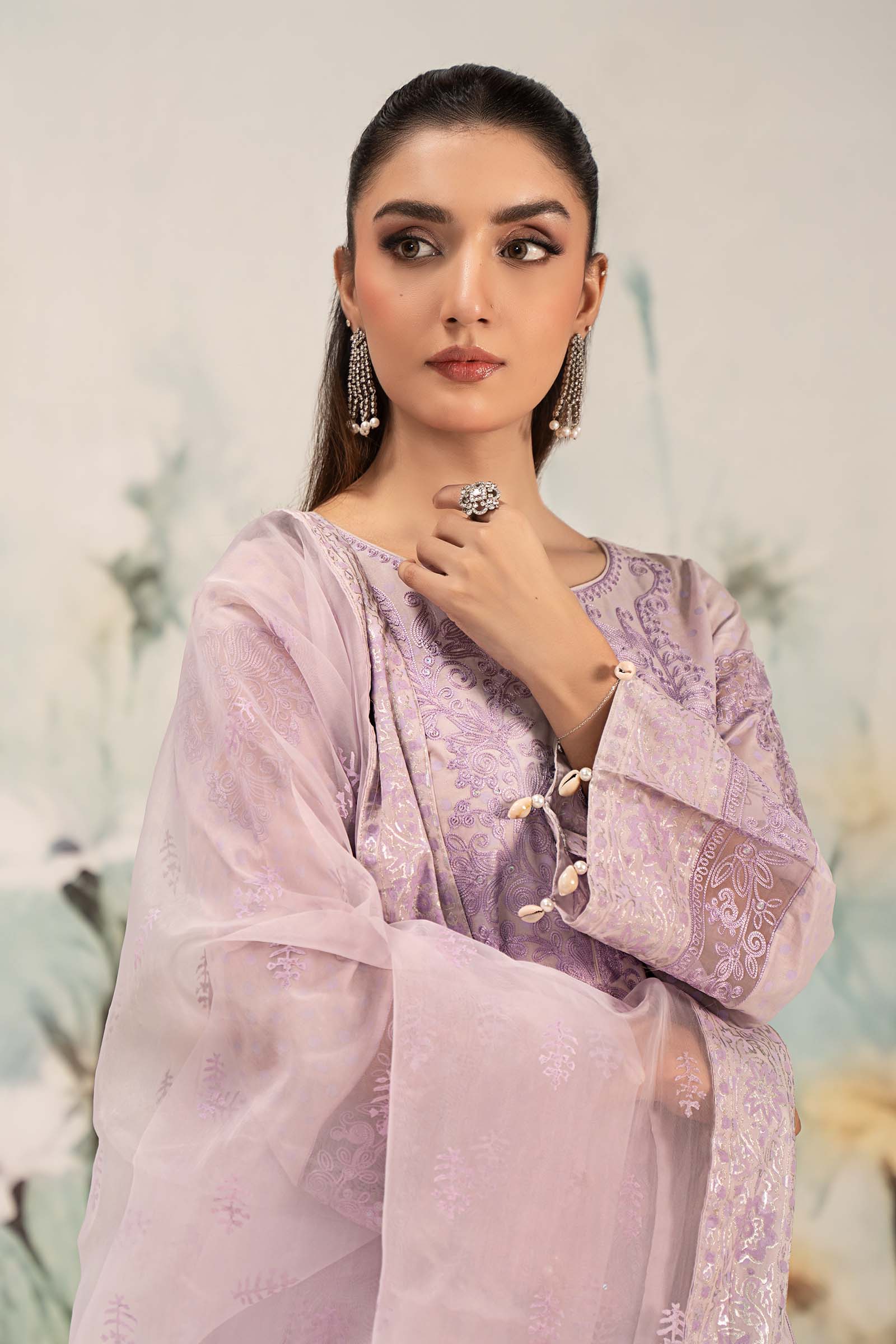 Maira B | Ready to Wear | DW-EF25-99 Lilac by Maria Faisal - Registered Vendor of : Maria B - type : Wedding Dress - 100% original wedding dresses