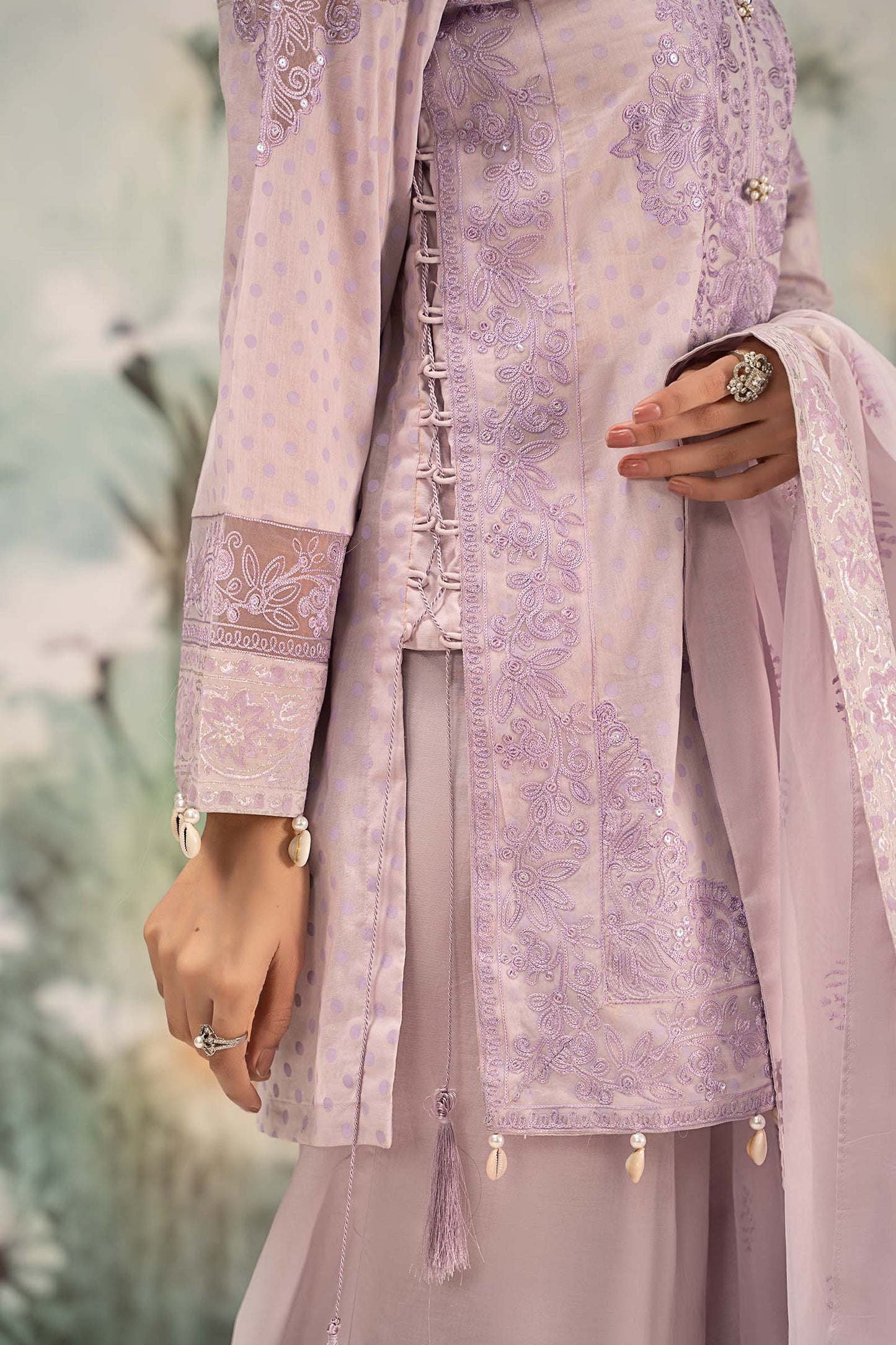 Maira B | Ready to Wear | DW-EF25-99 Lilac by Maria Faisal - Registered Vendor of : Maria B - type : Wedding Dress - 100% original wedding dresses