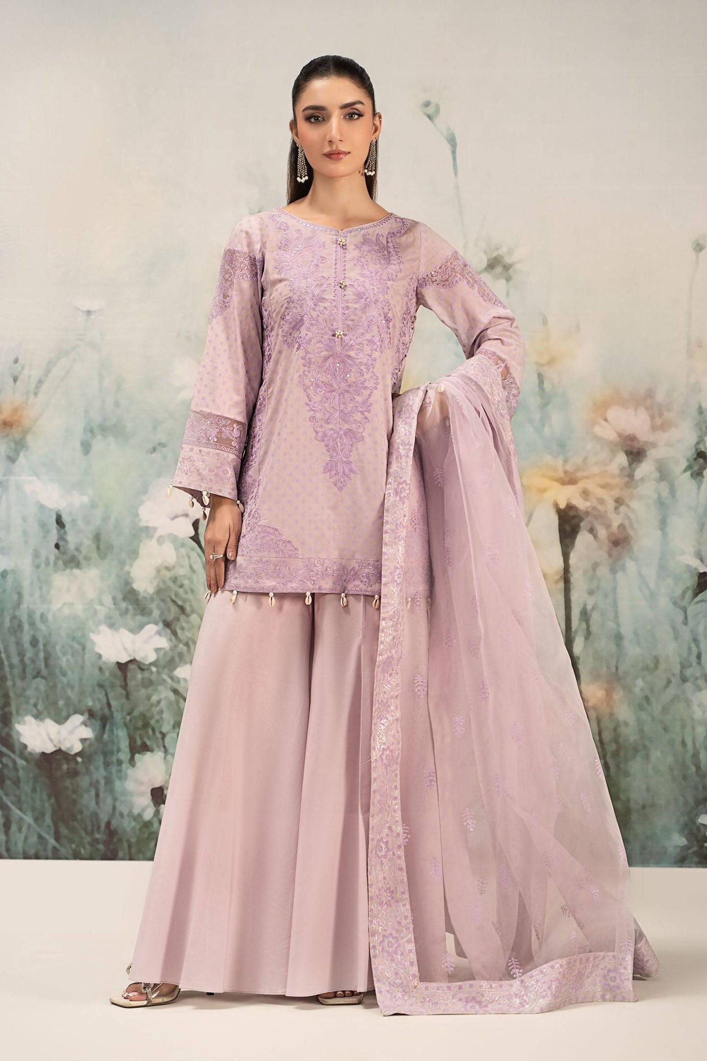 Maira B | Ready to Wear | DW-EF25-99 Lilac by Maria Faisal - Registered Vendor of : Maria B - type : Wedding Dress - 100% original wedding dresses