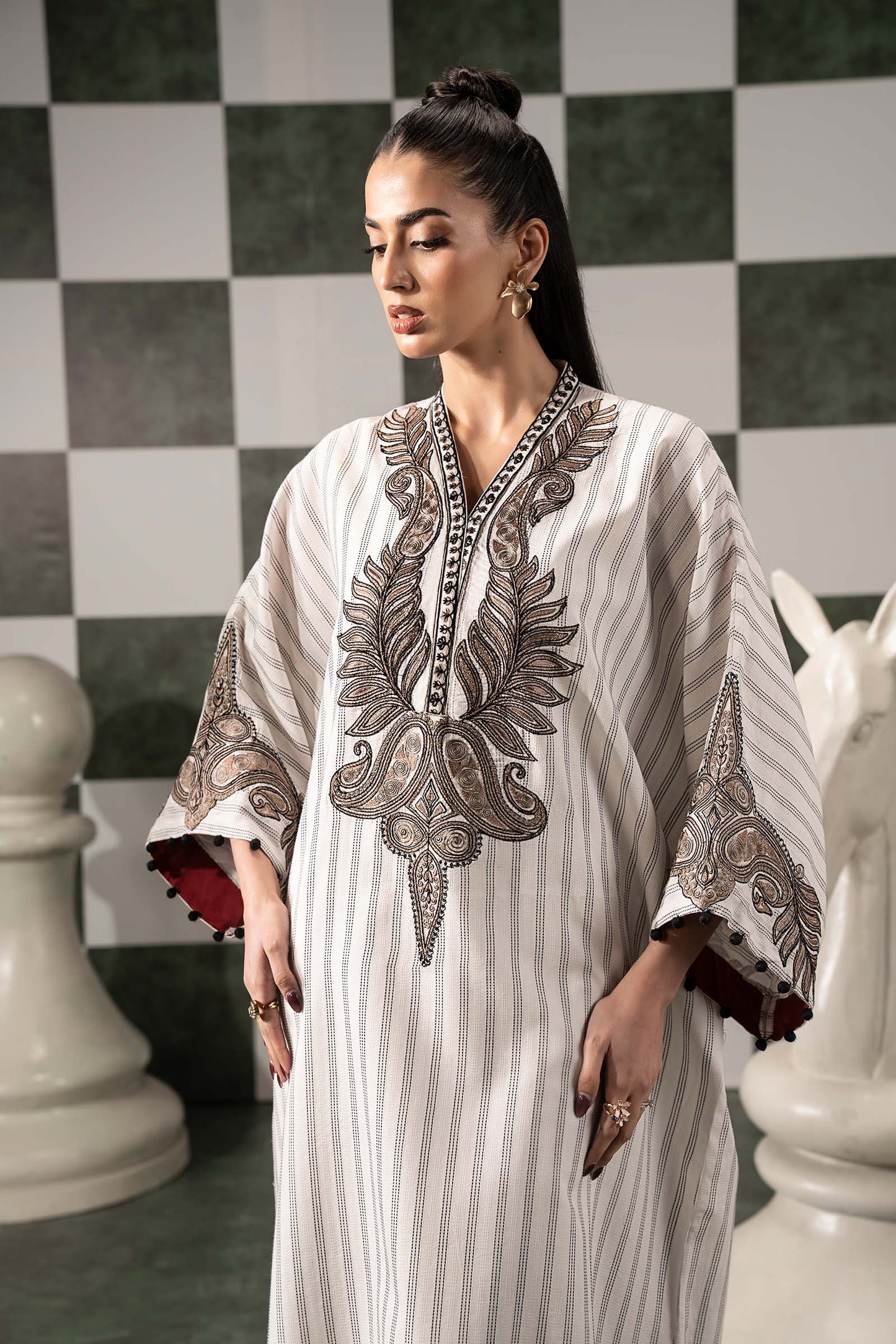 Maria B | Eid Collection 2026 | Dw-Ef26-01-Off White - Luxury Dress - available at Maria Faisal in UK and USA.