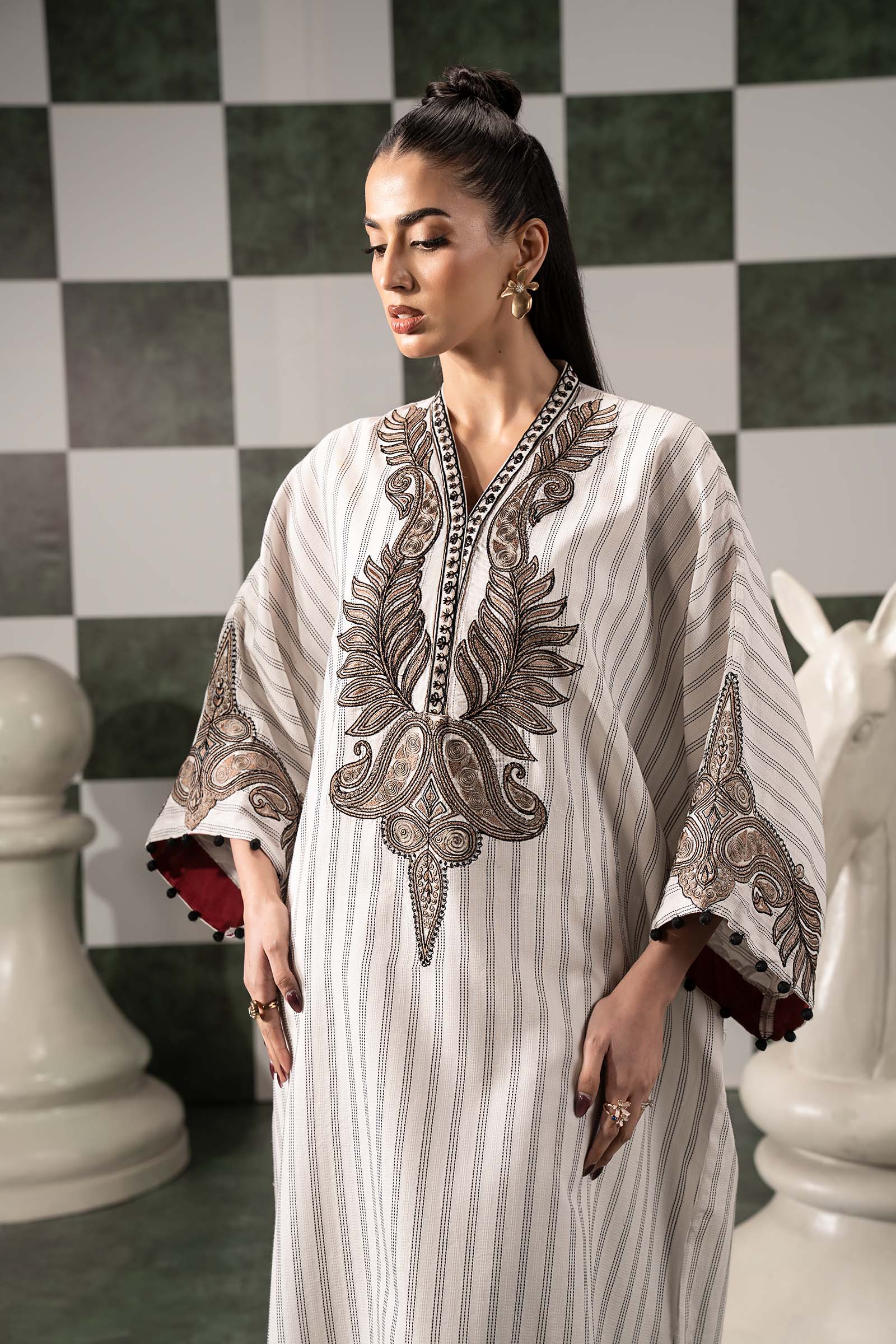 Maria B | Eid Collection 2026 | Dw-Ef26-01-Off White - Luxury Dress - available at Maria Faisal in UK and USA.