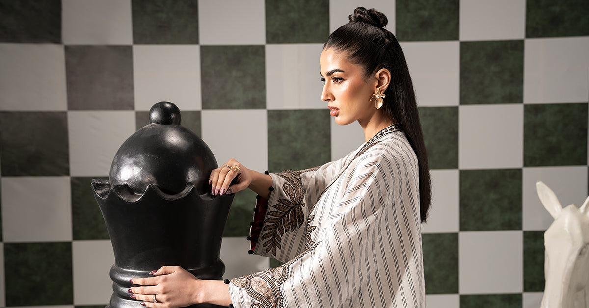 Maria B | Eid Collection 2026 | Dw-Ef26-01-Off White - Luxury Dress - available at Maria Faisal in UK and USA.