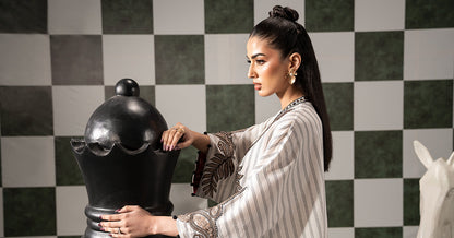 Maria B | Eid Collection 2026 | Dw-Ef26-01-Off White - Luxury Dress - available at Maria Faisal in UK and USA.