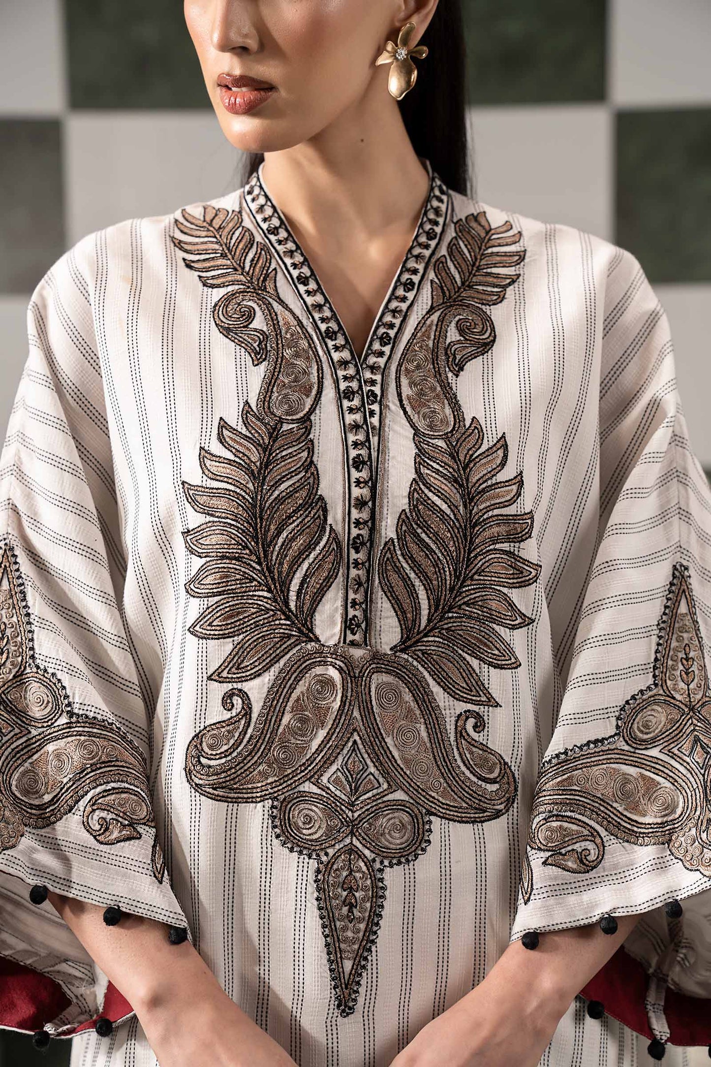 Maria B | Eid Collection 2026 | Dw-Ef26-01-Off White - Luxury Dress - available at Maria Faisal in UK and USA.
