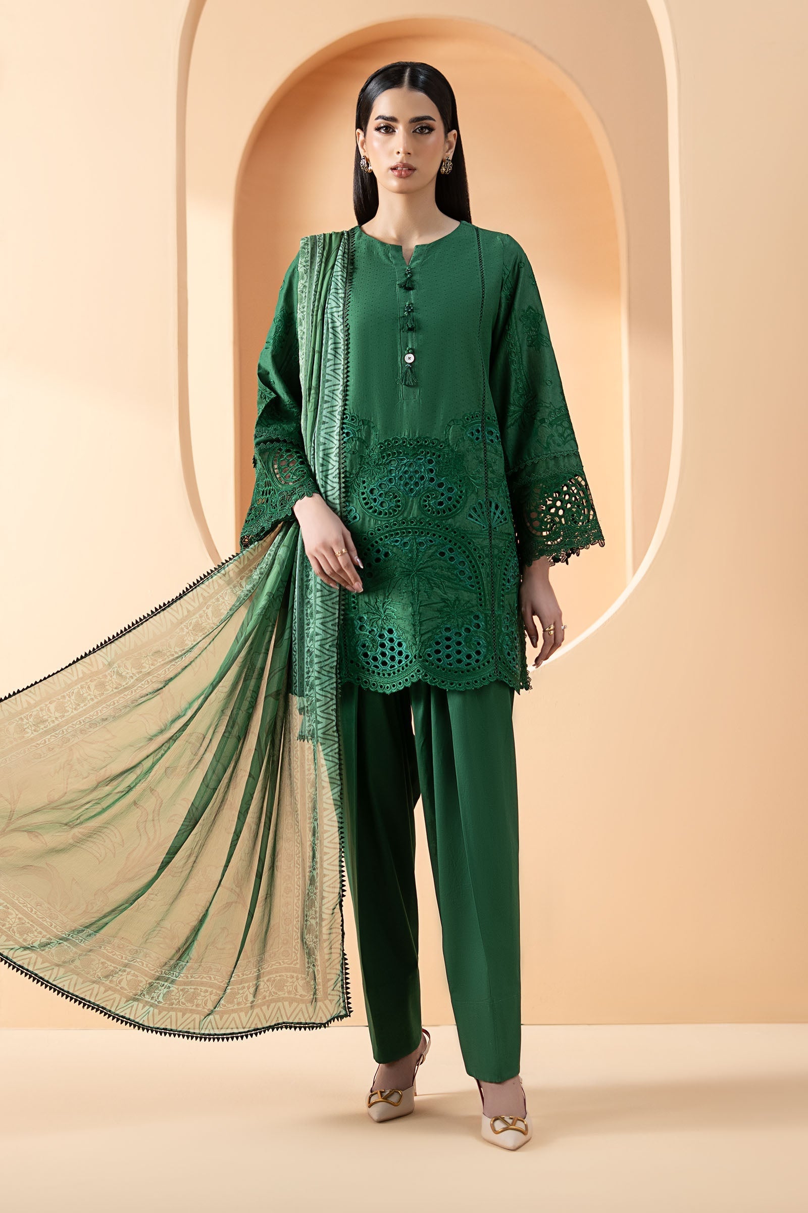 Maria B | Eid Collection Pret | DW-EF26-02 - Dress - available at Maria Faisal in UK and USA.