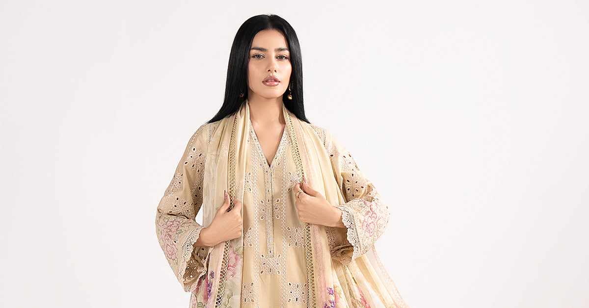 Maria B | Eid Collection 2026 | Dw-Ef26-09 Yellow - Luxury Dress - available at Maria Faisal in UK and USA.