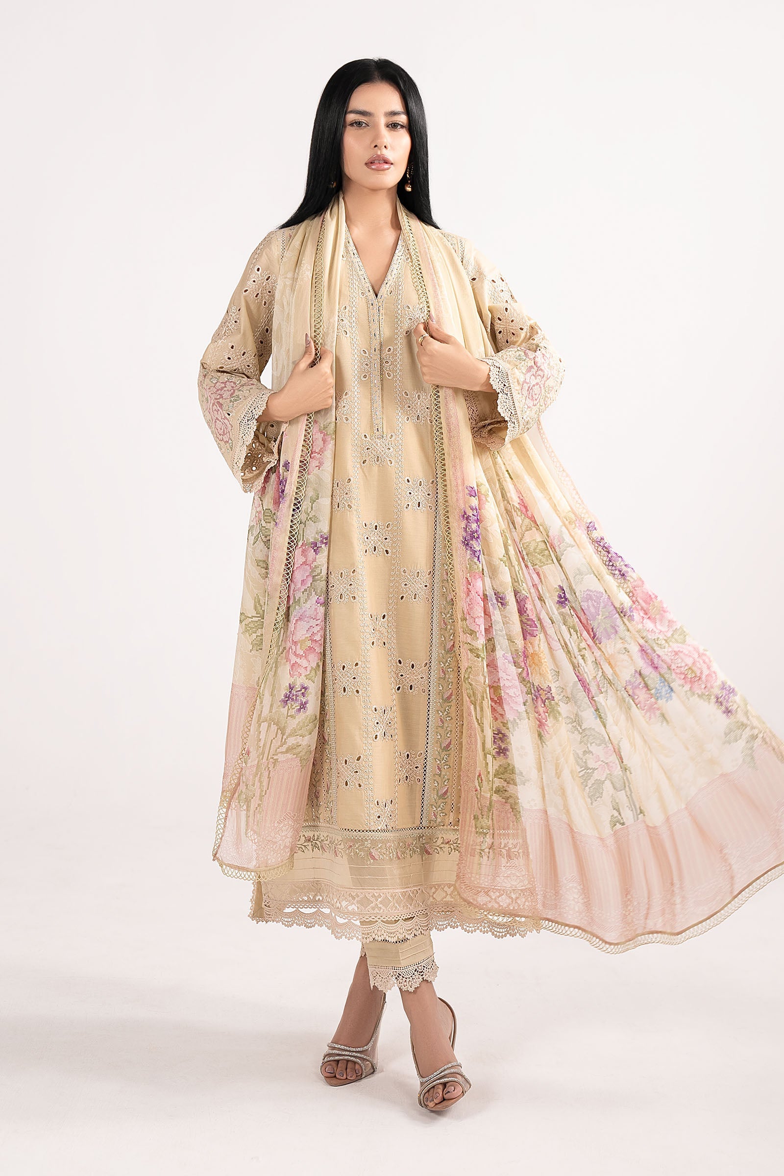 Maria B | Eid Collection 2026 | Dw-Ef26-09 Yellow - Luxury Dress - available at Maria Faisal in UK and USA.