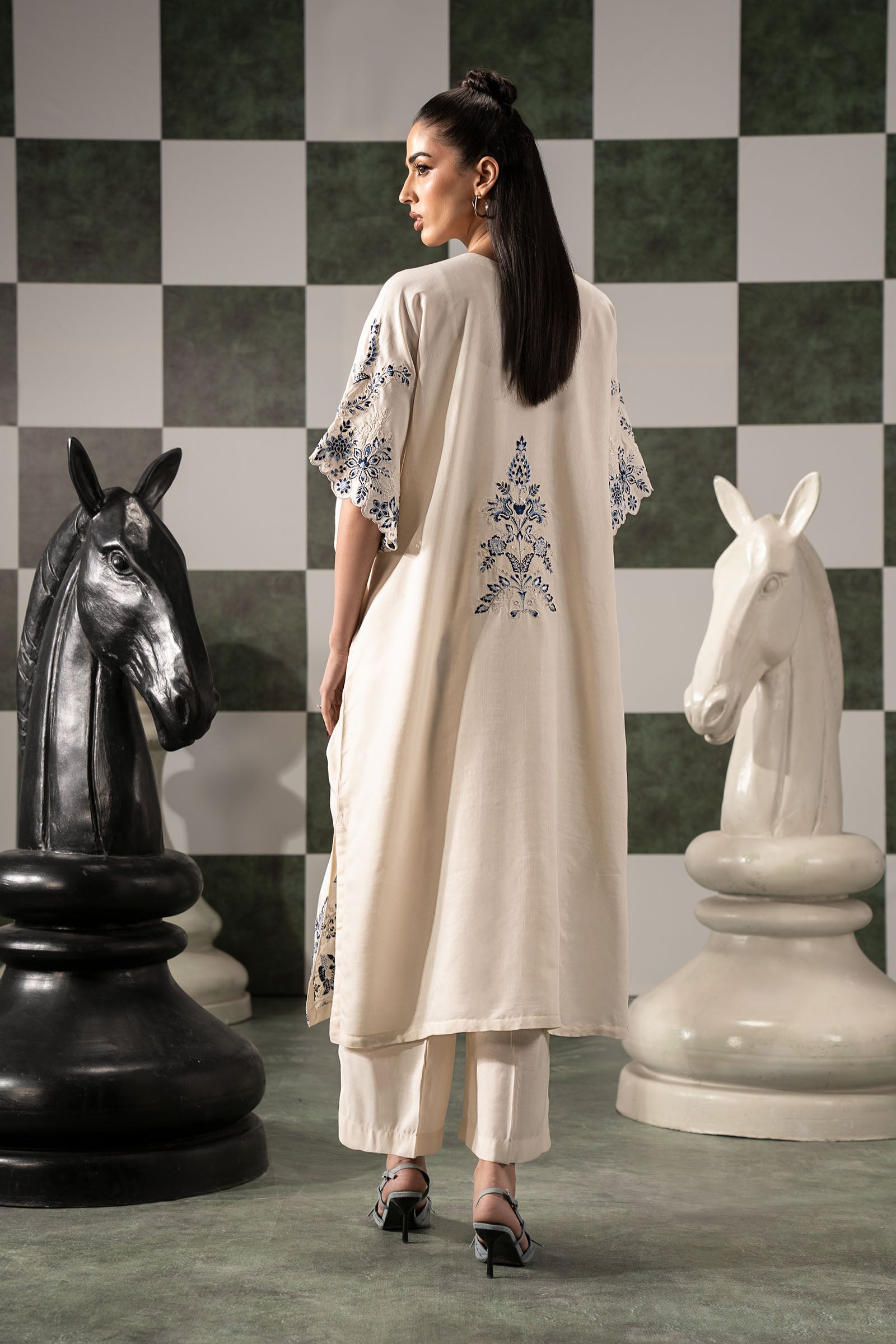 Maria B | Eid Collection 2026 | Dw-Ef26-107 Off White - Luxury Dress - available at Maria Faisal in UK and USA.
