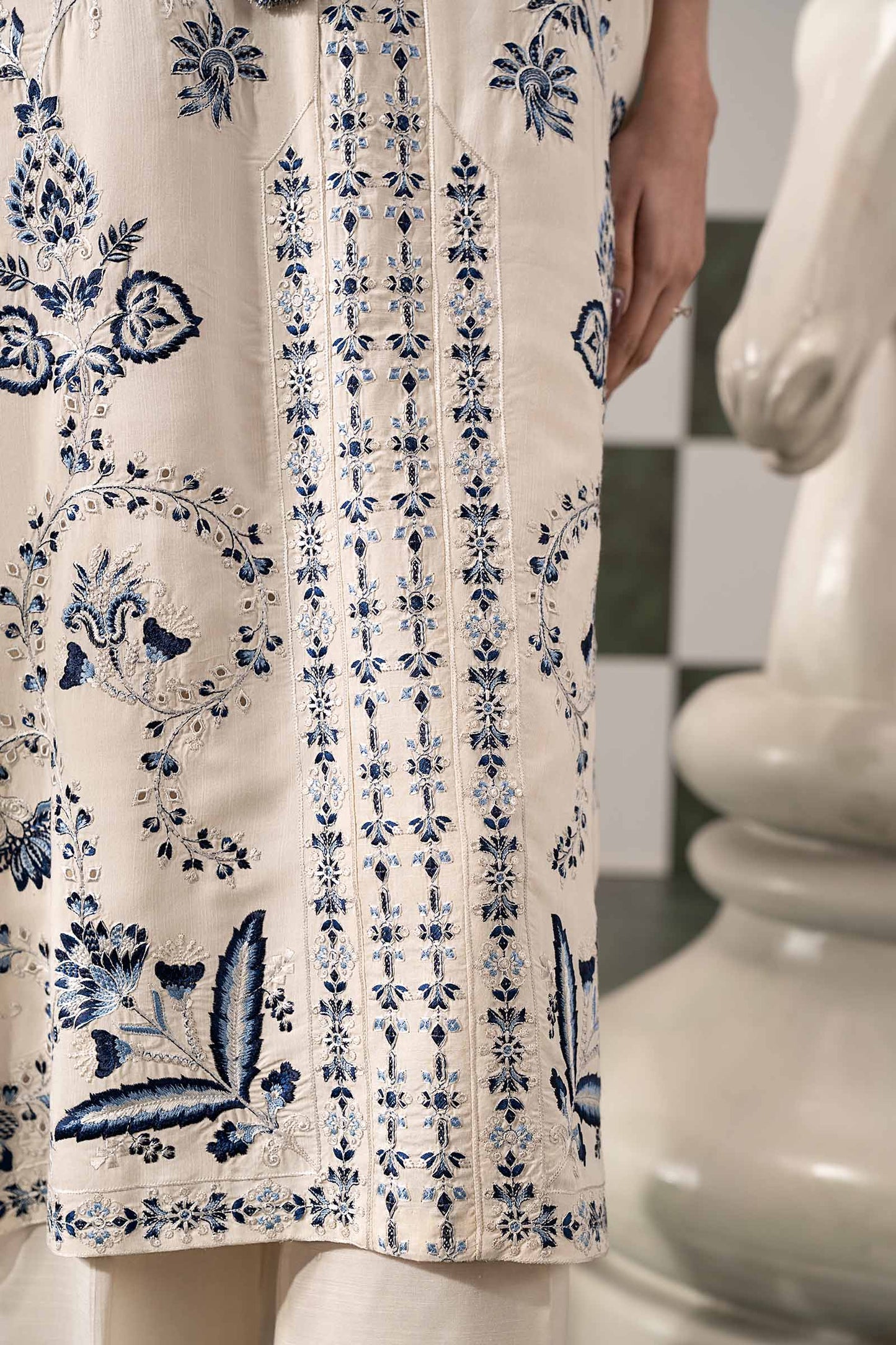 Maria B | Eid Collection 2026 | Dw-Ef26-107 Off White - Luxury Dress - available at Maria Faisal in UK and USA.