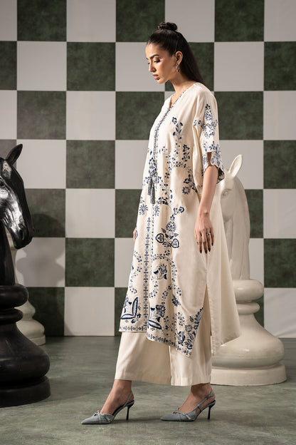 Maria B | Eid Collection 2026 | Dw-Ef26-107 Off White - Luxury Dress - available at Maria Faisal in UK and USA.