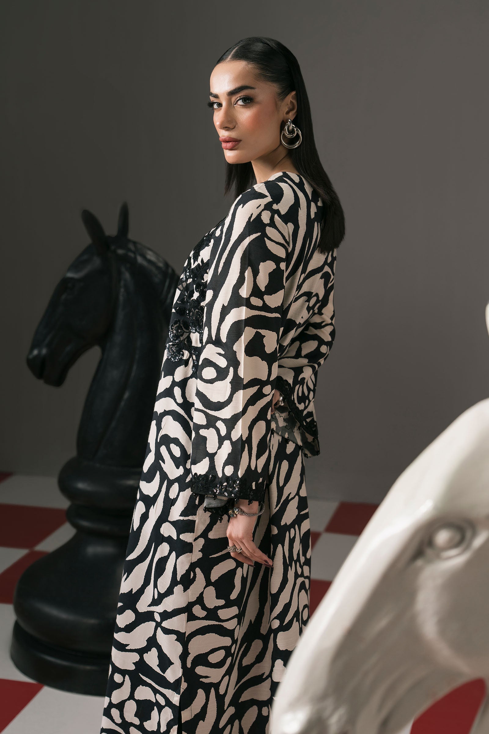 Maria B | Eid Collection 2026 | Dw-Ef26-14 Black - Luxury Dress - available at Maria Faisal in UK and USA.