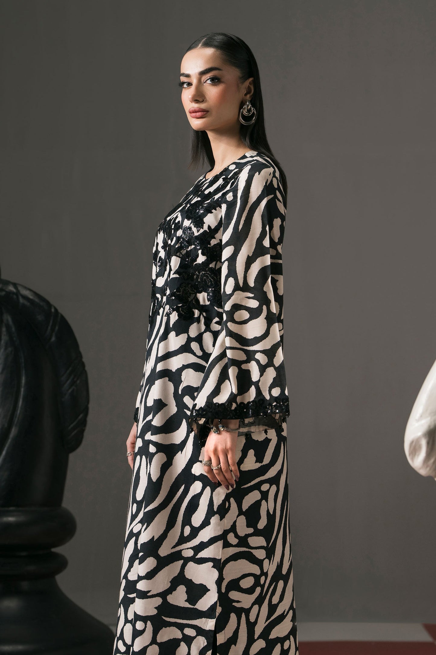 Maria B | Eid Collection 2026 | Dw-Ef26-14 Black - Luxury Dress - available at Maria Faisal in UK and USA.