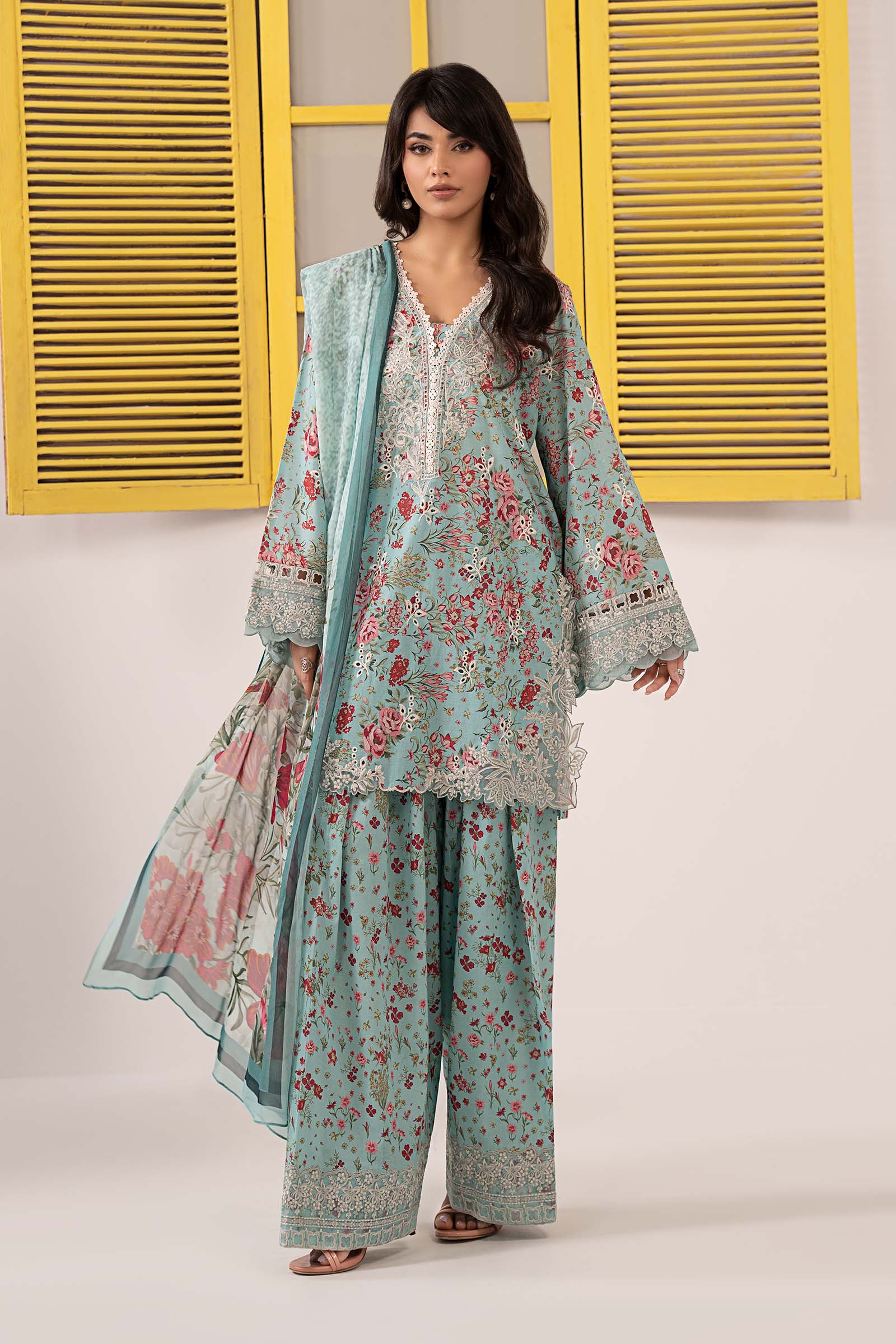 Maria B | Eid Festive Pret | DW-EF26-19 - Luxury Dress - available at Maria Faisal in UK and USA.