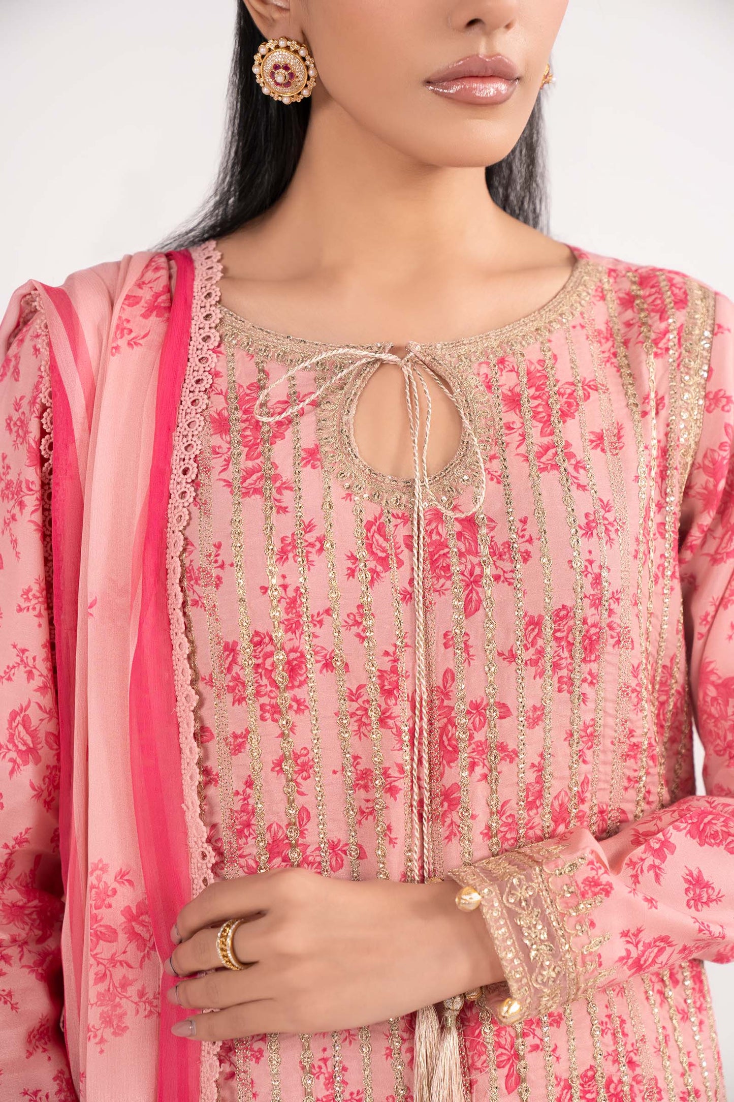 Maria B | Eid Collection 2026 | Dw-Ef26-200 Pink - Luxury Dress - available at Maria Faisal in UK and USA.