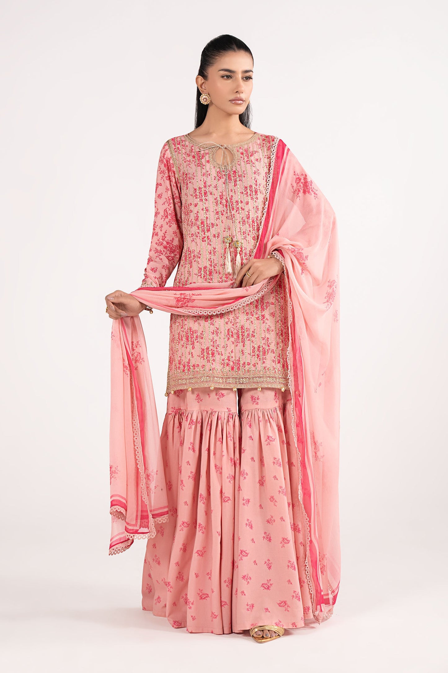 Maria B | Eid Collection 2026 | Dw-Ef26-200 Pink - Luxury Dress - available at Maria Faisal in UK and USA.
