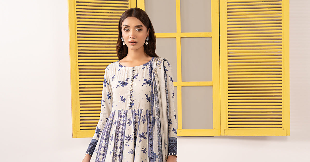 Maria B | Eid Collection 2026 | Dw-Ef26-206 Beige - Luxury Dress - available at Maria Faisal in UK and USA.