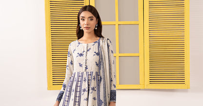 Maria B | Eid Collection 2026 | Dw-Ef26-206 Beige - Luxury Dress - available at Maria Faisal in UK and USA.