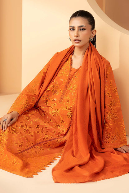 Maria B | Luxury Pret Pre Fall | DW-EF26-30-Orange - Luxury Dress - available at Maria Faisal in UK and USA.