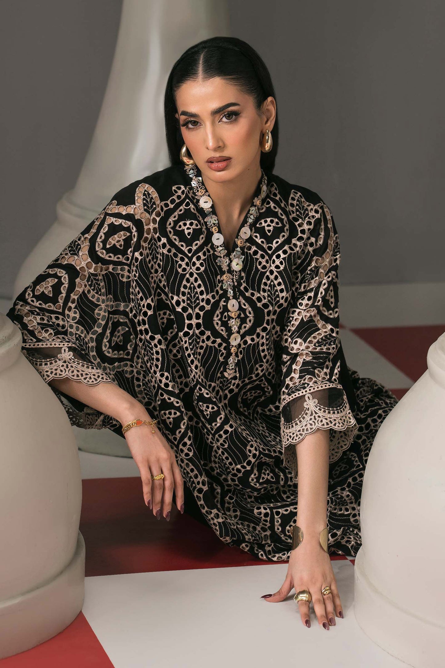 Maria B | Eid Collection 2026 | Dw-Ef26-50 Black - Luxury Dress - available at Maria Faisal in UK and USA.
