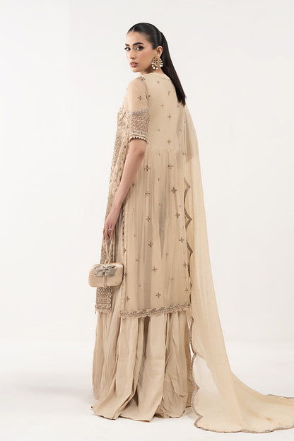 Maria B | Luxury Formals | SF-EF26-53-Coffee - Formal Dress - available at Maria Faisal in UK and USA.