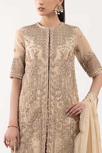 Maria B | Luxury Formals | SF-EF26-53-Coffee - Formal Dress - available at Maria Faisal in UK and USA.