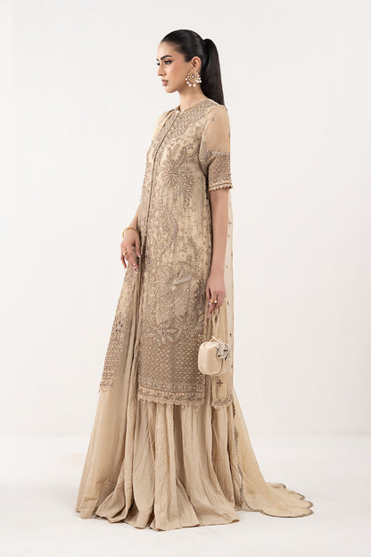 Maria B | Luxury Formals | SF-EF26-53-Coffee - Formal Dress - available at Maria Faisal in UK and USA.