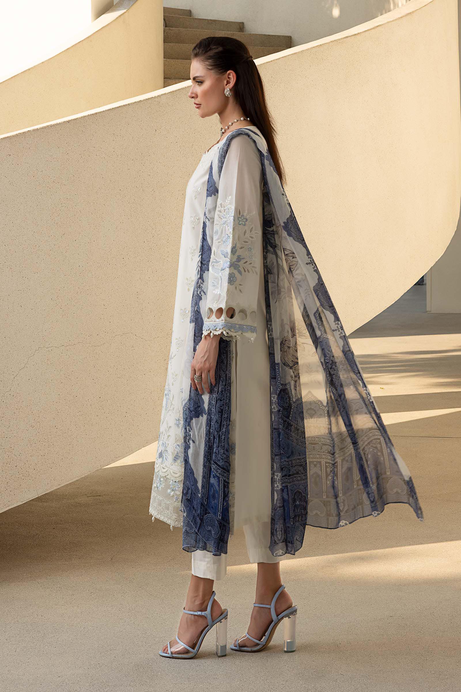 Maria B | Eid Collection 2026 | Dw-Ef26-62-Off White - Luxury Dress - available at Maria Faisal in UK and USA.