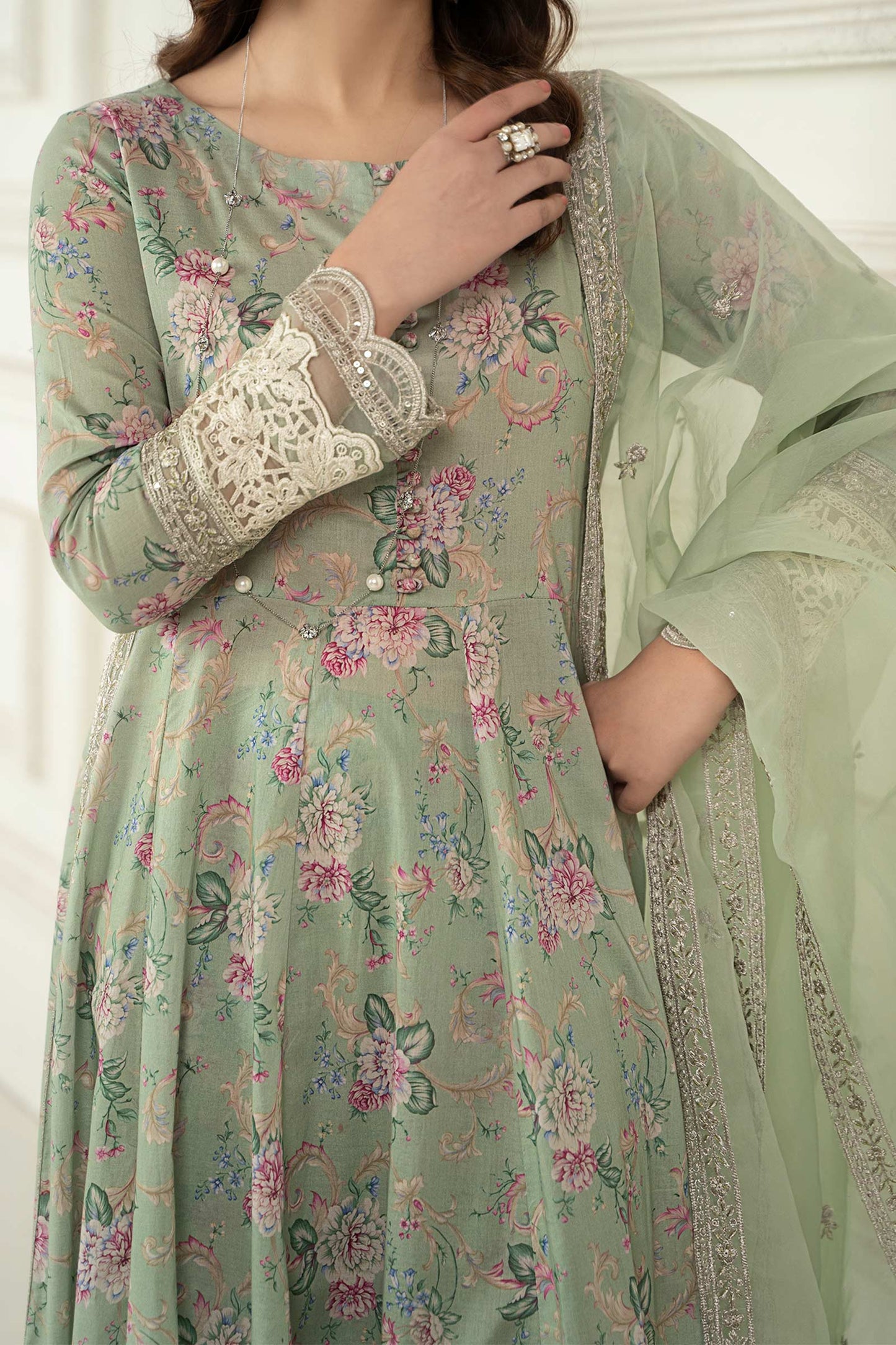 Maria B | Eid Festive Pret | DW-EF24-102R1 - Luxury Dress - available at Maria Faisal in UK and USA.
