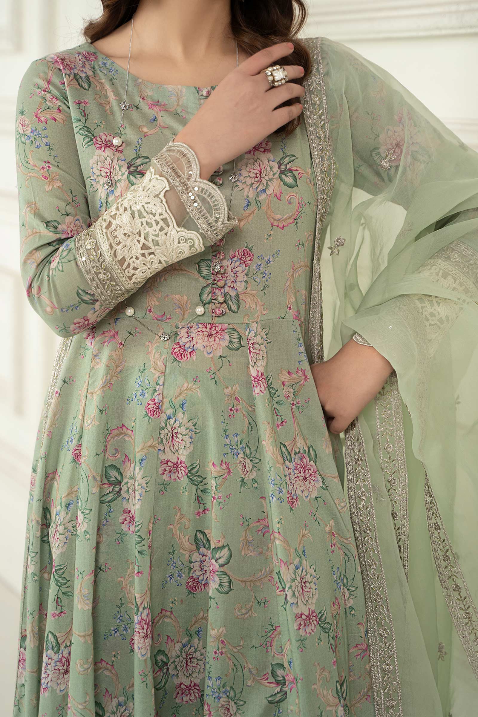 Maria B | Eid Festive Pret | DW-EF24-102R1 - Luxury Dress - available at Maria Faisal in UK and USA.