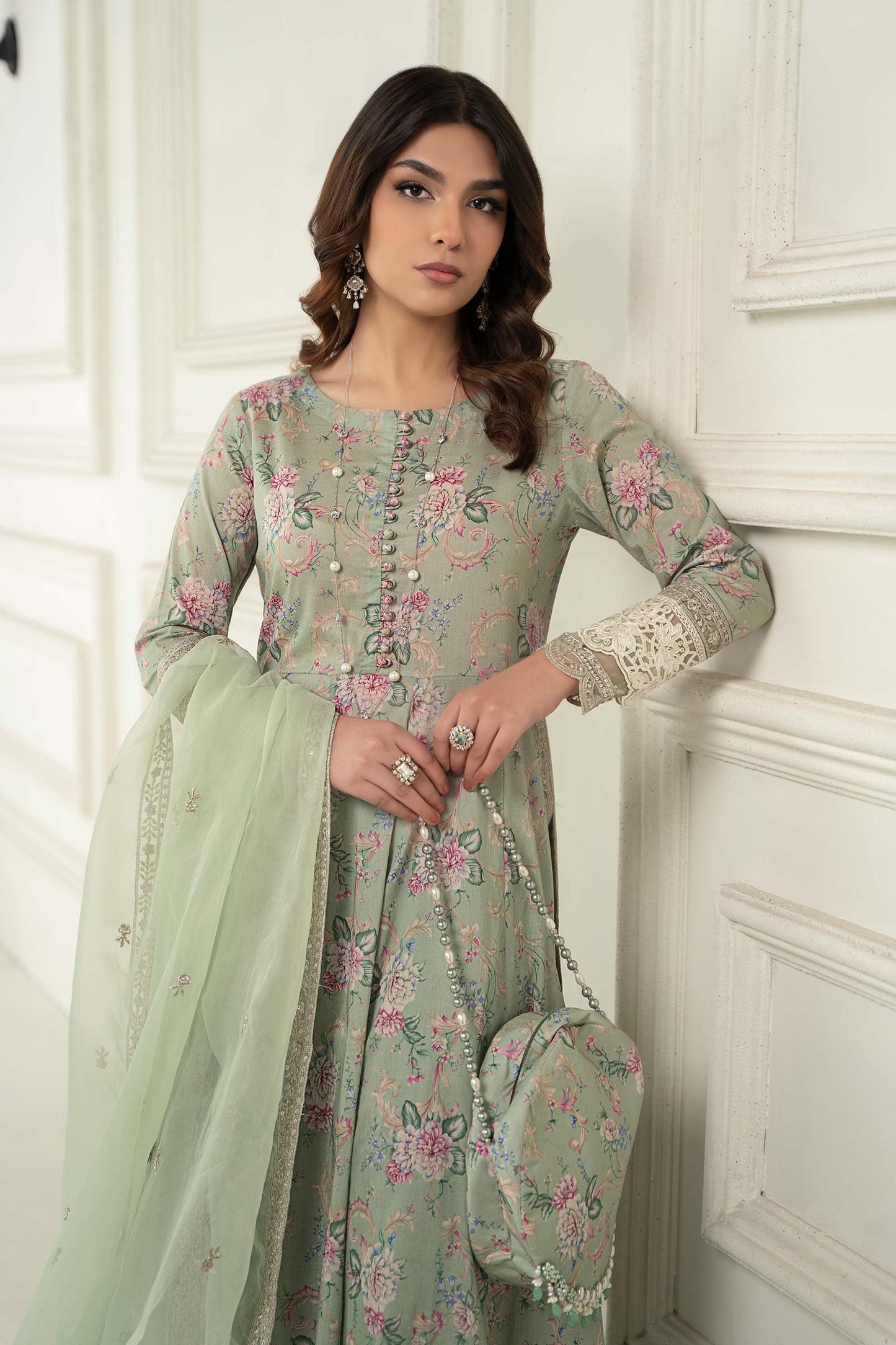 Maria B | Eid Festive Pret | DW-EF24-102R1 - Luxury Dress - available at Maria Faisal in UK and USA.