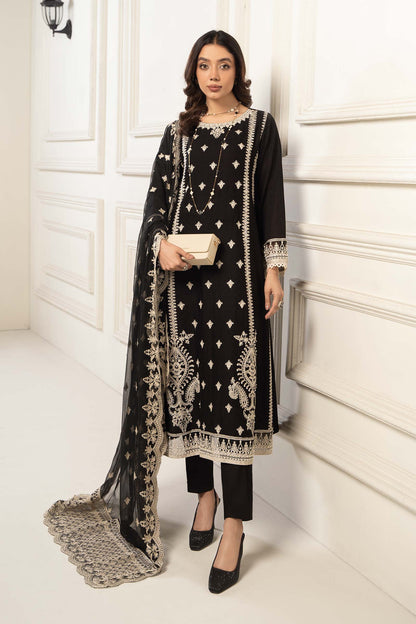 Maria B | Eid Collection 2026 | Dw-Ef24-117R1 Black - Luxury Dress - available at Maria Faisal in UK and USA.
