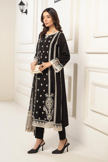Maria B | Eid Collection 2026 | Dw-Ef24-117R1 Black - Luxury Dress - available at Maria Faisal in UK and USA.