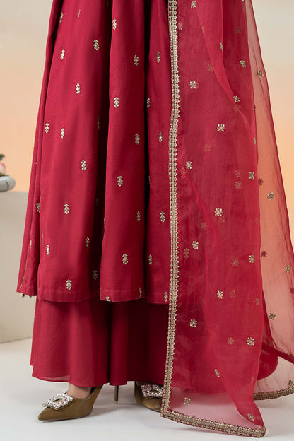 Maira B | Ready to Wear | DW-EF25-19 Red by Maria Faisal - Registered Vendor of : Maria B - type : Wedding Dress - 100% original wedding dresses