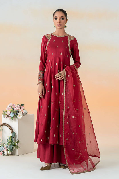 Maira B | Ready to Wear | DW-EF25-19 Red by Maria Faisal - Registered Vendor of : Maria B - type : Wedding Dress - 100% original wedding dresses