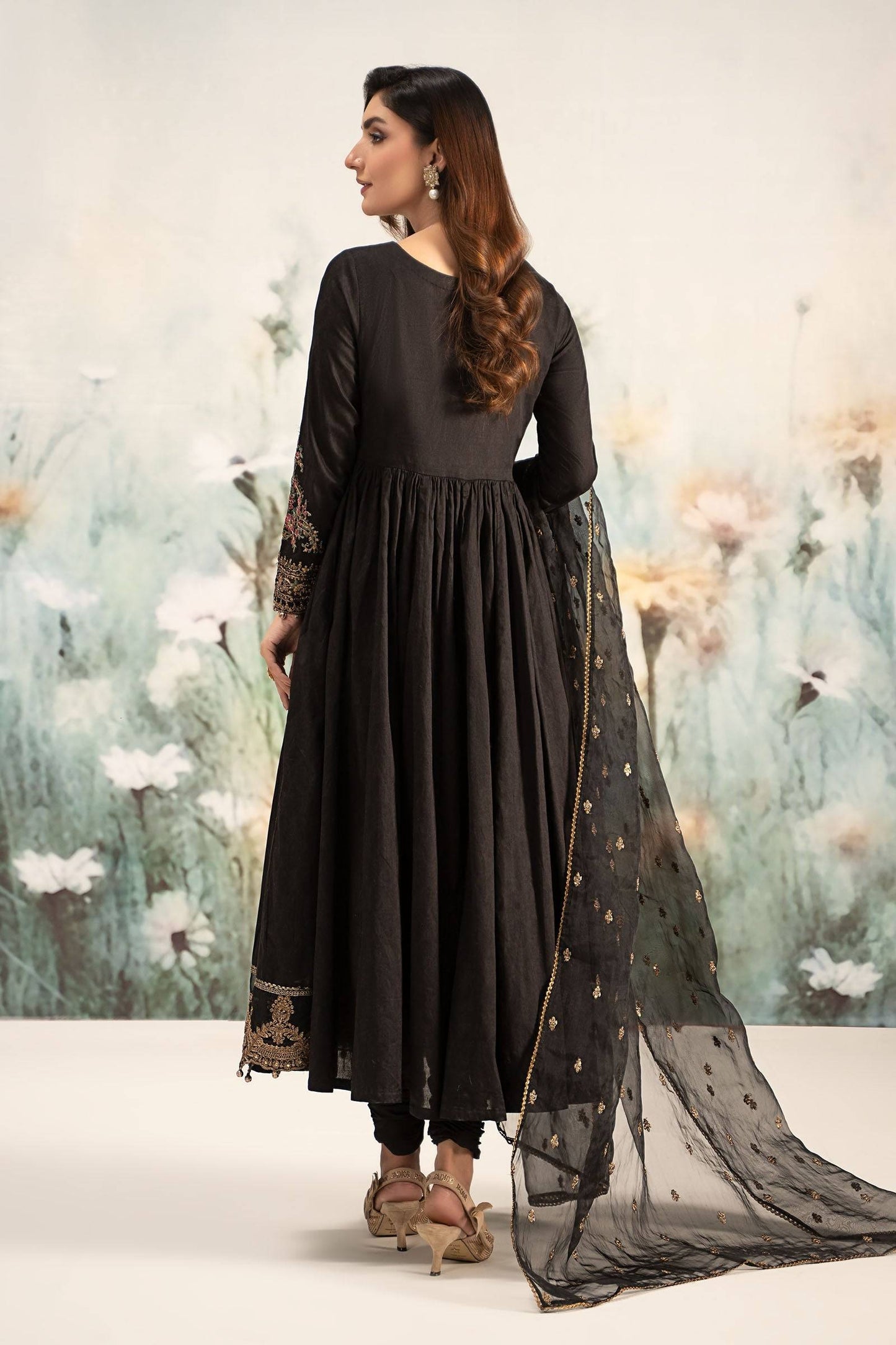 Maira B | Ready to Wear | DW-EF25-43 Black by Maria Faisal - Registered Vendor of : Maria B - type : Wedding Dress - 100% original wedding dresses
