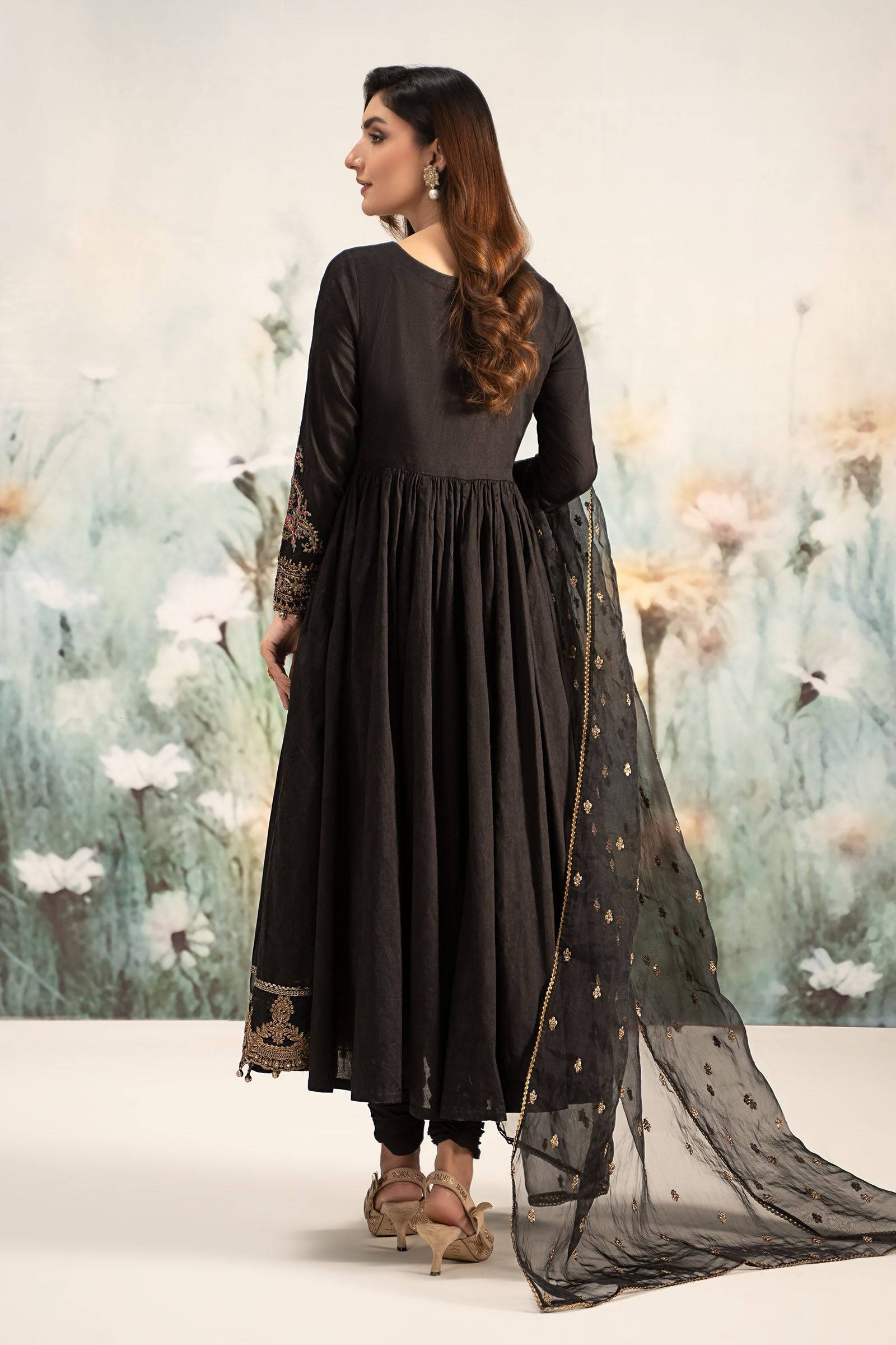 Maira B | Ready to Wear | DW-EF25-43 Black by Maria Faisal - Registered Vendor of : Maria B - type : Wedding Dress - 100% original wedding dresses
