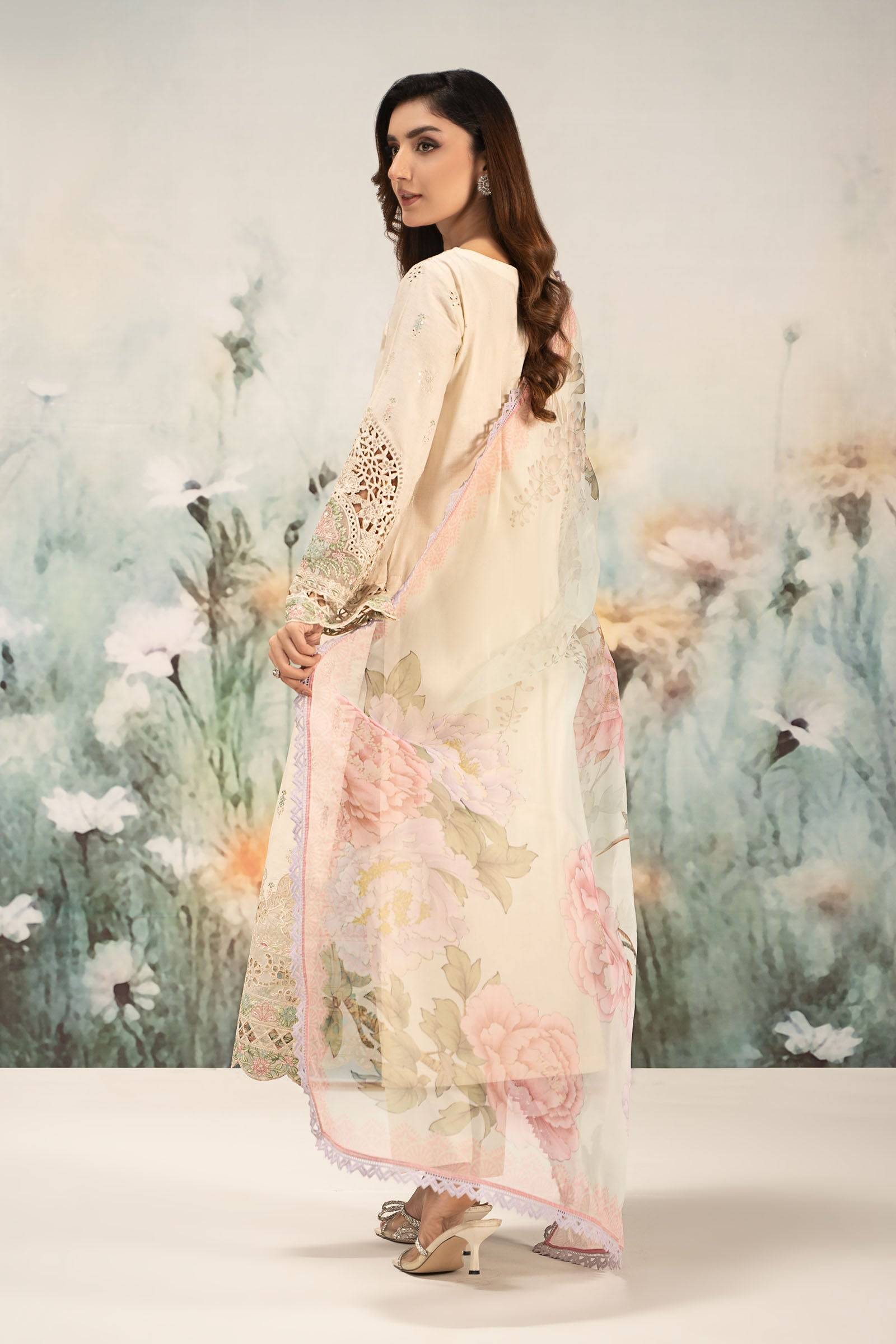 Maira B | Ready to Wear | DW-EF25-47 Off White by Maria Faisal - Registered Vendor of : Maria B - type : Wedding Dress - 100% original wedding dresses