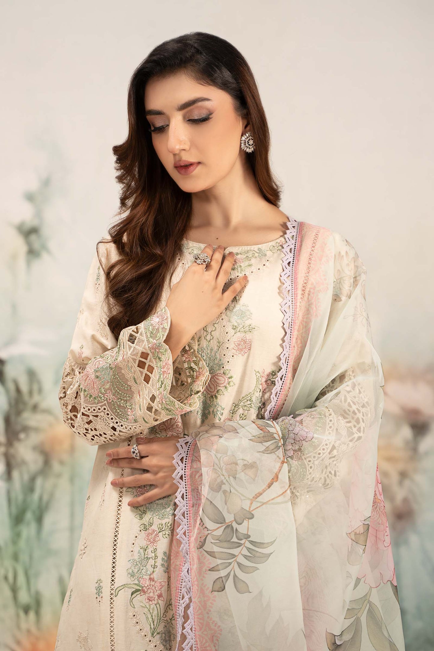 Maira B | Ready to Wear | DW-EF25-47 Off White by Maria Faisal - Registered Vendor of : Maria B - type : Wedding Dress - 100% original wedding dresses