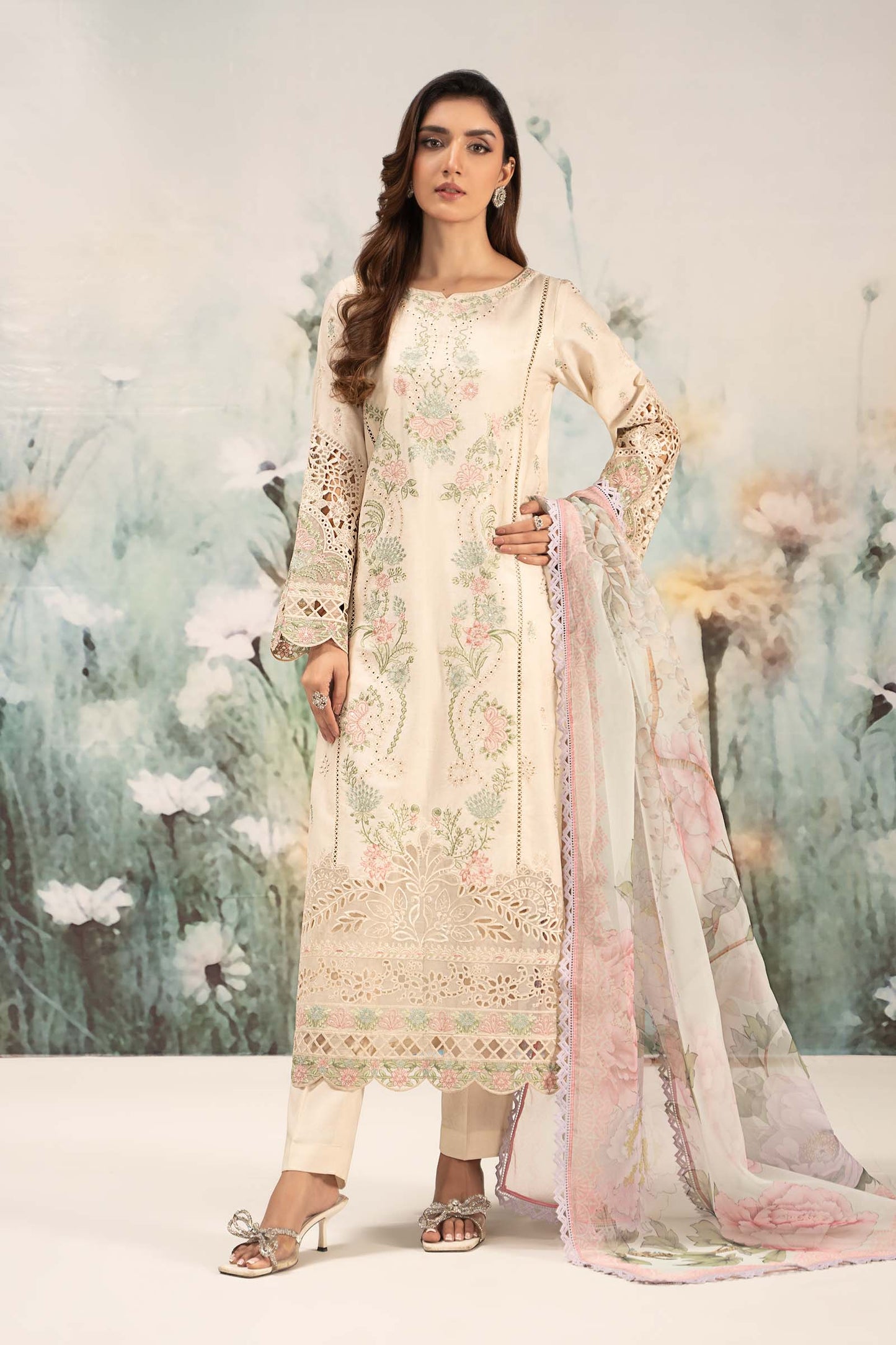 Maira B | Ready to Wear | DW-EF25-47 Off White by Maria Faisal - Registered Vendor of : Maria B - type : Wedding Dress - 100% original wedding dresses