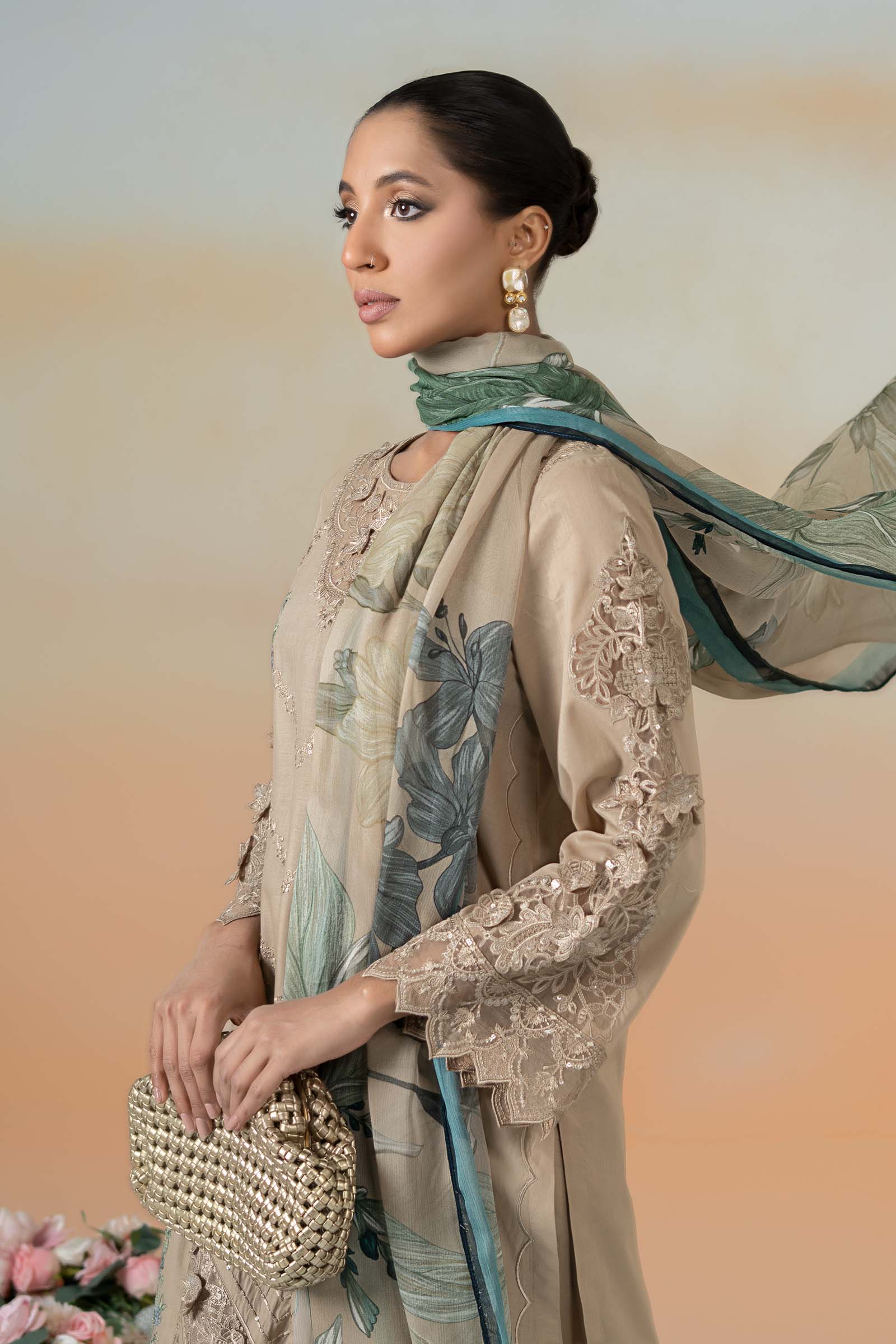 Maira B | Ready to Wear | DW-EF25-53 Coffee by Maria Faisal - Registered Vendor of : Maria B - type : Wedding Dress - 100% original wedding dresses