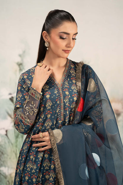 Maira B | Ready to Wear | DW-EF25-54 Blue by Maria Faisal - Registered Vendor of : Maria B - type : Wedding Dress - 100% original wedding dresses