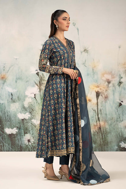 Maira B | Ready to Wear | DW-EF25-54 Blue by Maria Faisal - Registered Vendor of : Maria B - type : Wedding Dress - 100% original wedding dresses