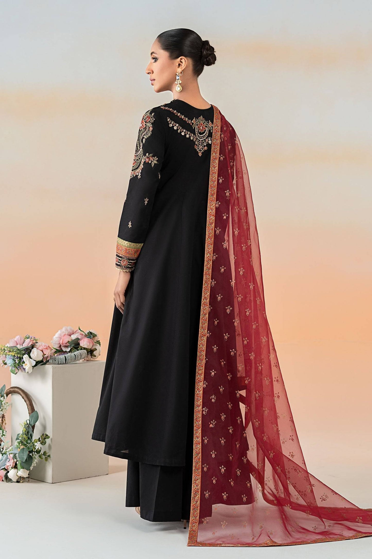 Maira B | Ready to Wear | DW-EF25-60 Black by Maria Faisal - Registered Vendor of : Maria B - type : Wedding Dress - 100% original wedding dresses
